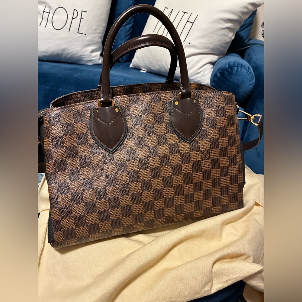 Louis Vuitton Damier Ebene Normandy hand bag with strap and dust bag - Picture 4 of 16